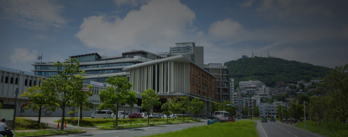 Modern architectural landscape with a blend of buildings and greenery
