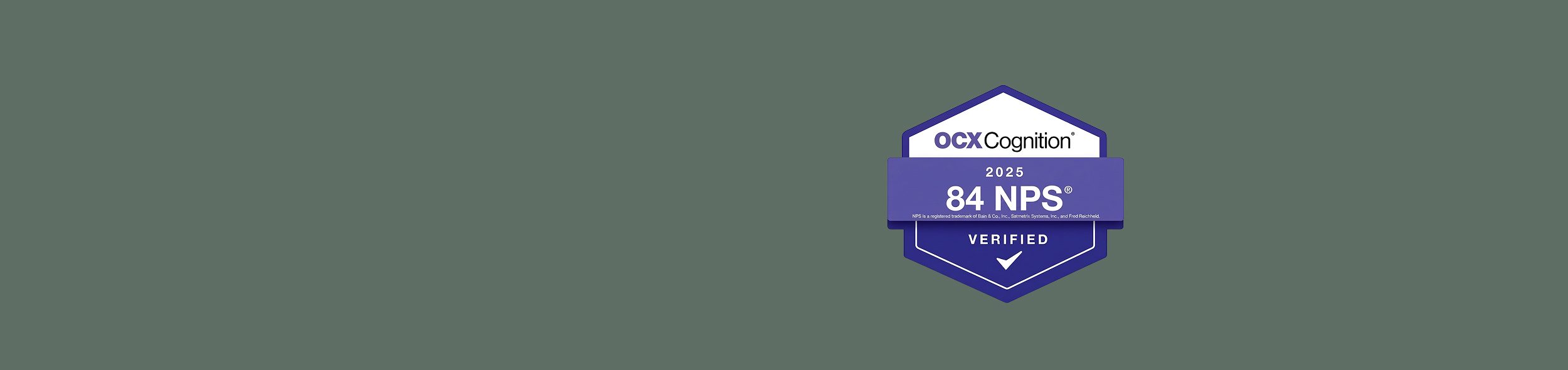OCX Cognition verified badge for Everpure's 84 Net Promoter Score