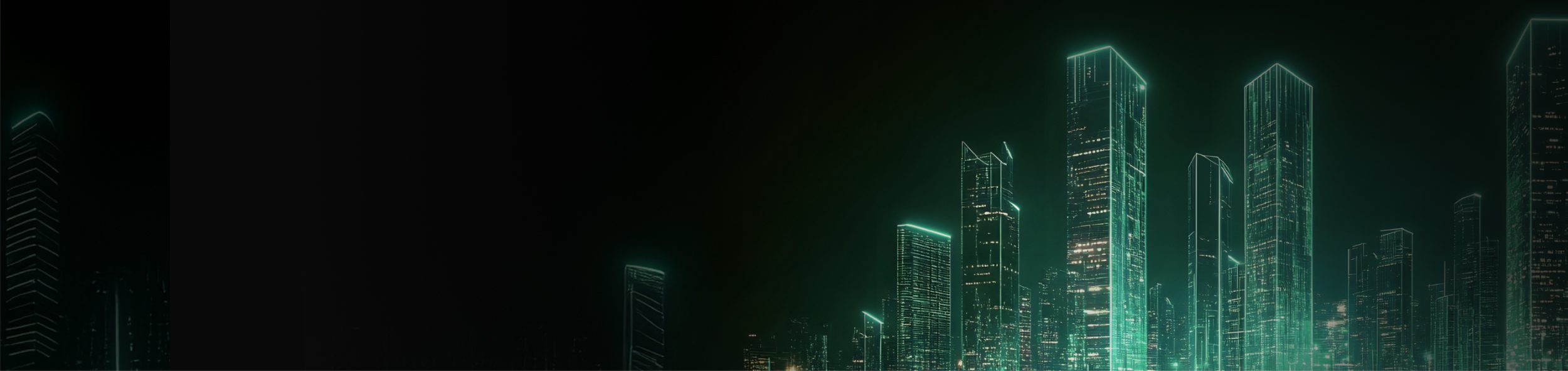 Luminous High-Rise Buildings in a Cyberpunk Wonderland