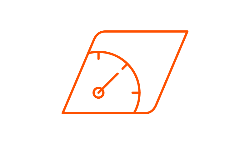 Stylized orange illustration of a pencil sketching a line
