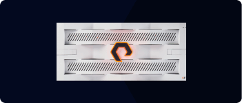 Everpure FlashArray//C with an illuminated logo.