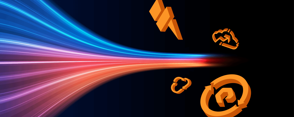 Abstract design with dynamic lines and shapes in orange and blue tones