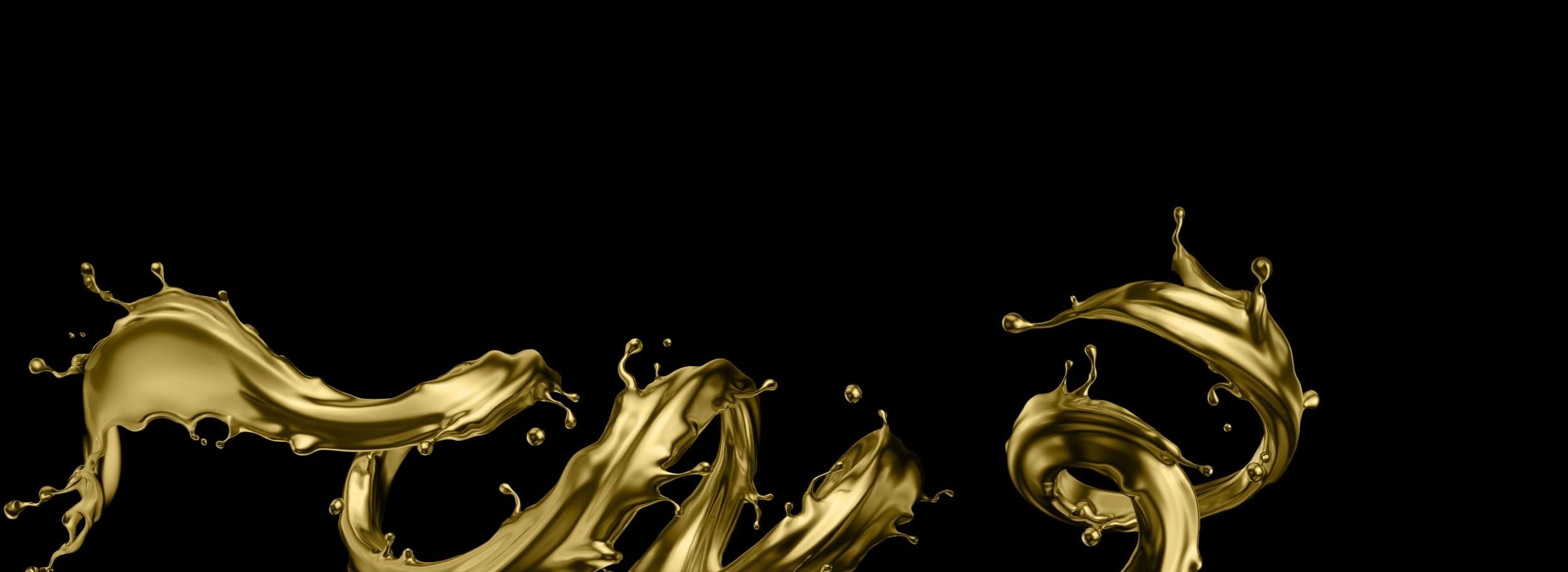 Elegant gold splash effect