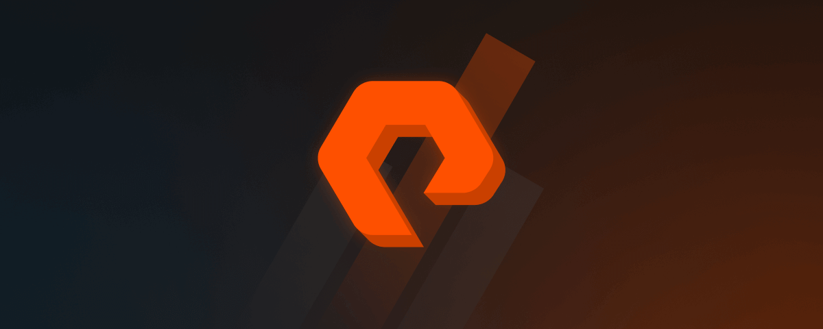Gradient background transitioning from dark blue to dark orange.