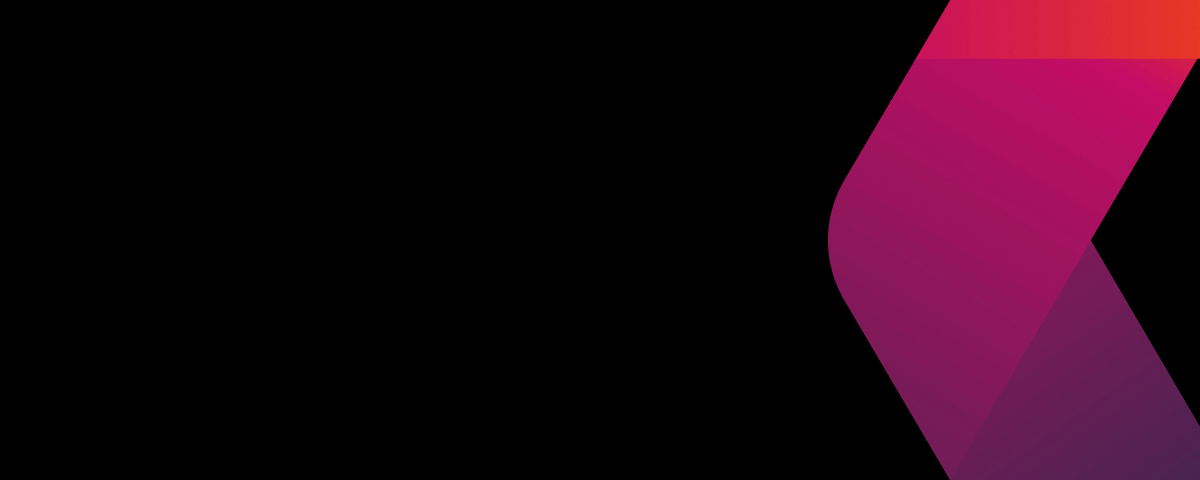 Logo featuring a geometric design with gradient colors